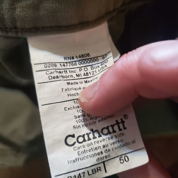 Carhartt dark Khaki work shorts sz 50 - Picture 2 of 5